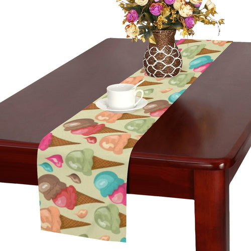 Colorful ice cream pattern Table Runner
