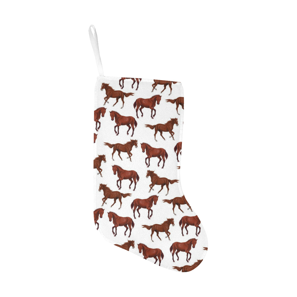 Horses running pattern background Christmas Stocking
