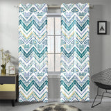 zigzag chevron paint design pattern Gauze Curtain