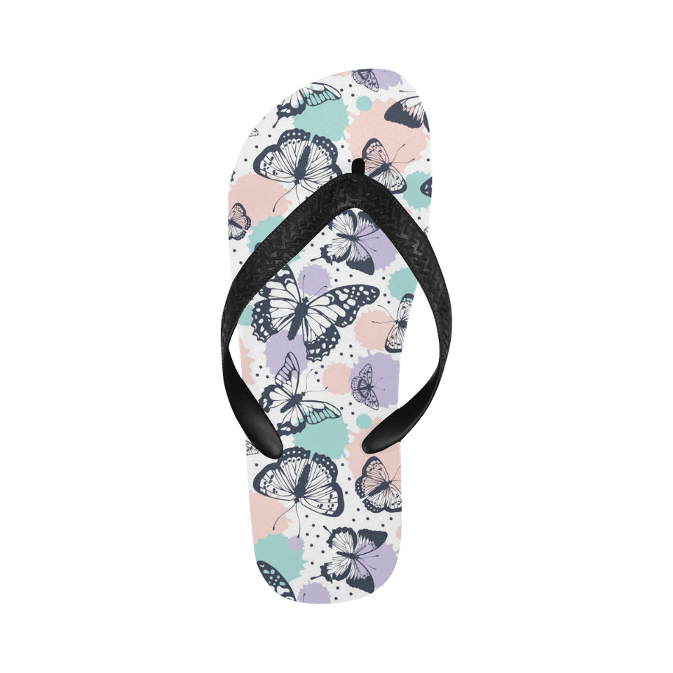 Butterfly pattern Unisex Flip Flops