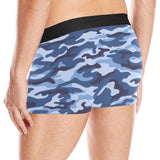 Blue camouflage pattern Men's All Over Print Boxer Briefs Men's Underwear