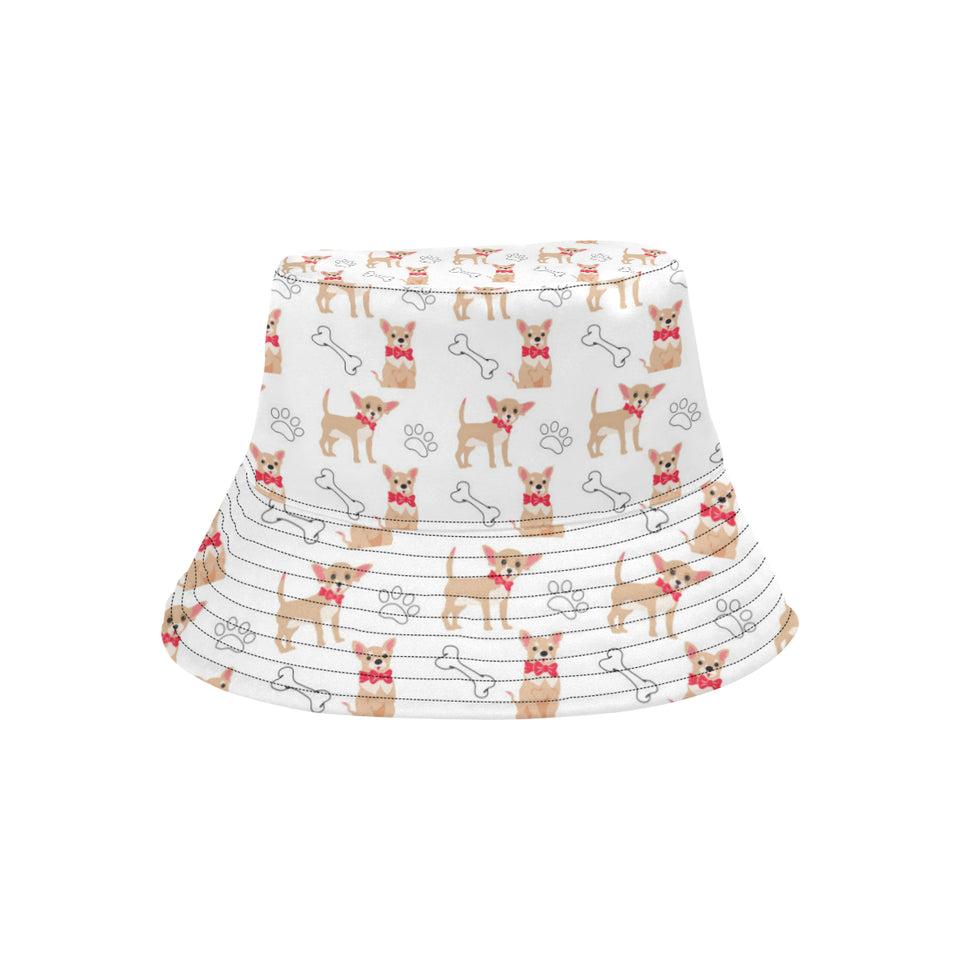 Chihuahua bone paw pattern Unisex Bucket Hat