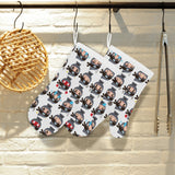 Cute ninja design pattern Heat Resistant Oven Mitts