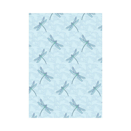 Dragonfly pattern blue background House Flag Garden Flag