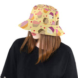 cake cupcake heart cherry pattern Unisex Bucket Hat