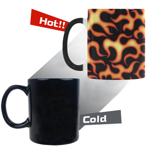 Fire flame dark pattern Morphing Mug Heat Changing Mug