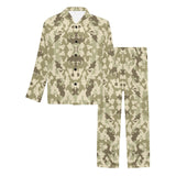 Light Green camouflage pattern Men's Long Pajama Set