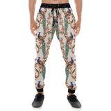 Peacock tropical flower pattern Unisex Casual Sweatpants