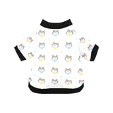 Cute Siberian Husky pattern All Over Print Pet Dog Round Neck Fuzzy Shirt