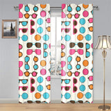Sun Glasses Pattern Print Design 03 Gauze Curtain