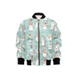 Cute snowman pattern Kids' Boys' Girls' Bomber Jacket
