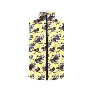 Ostrich Pattern Print Design 04 Men's Padded Vest