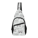 Cute raccoons leaves dot All Over Print Chest Bag