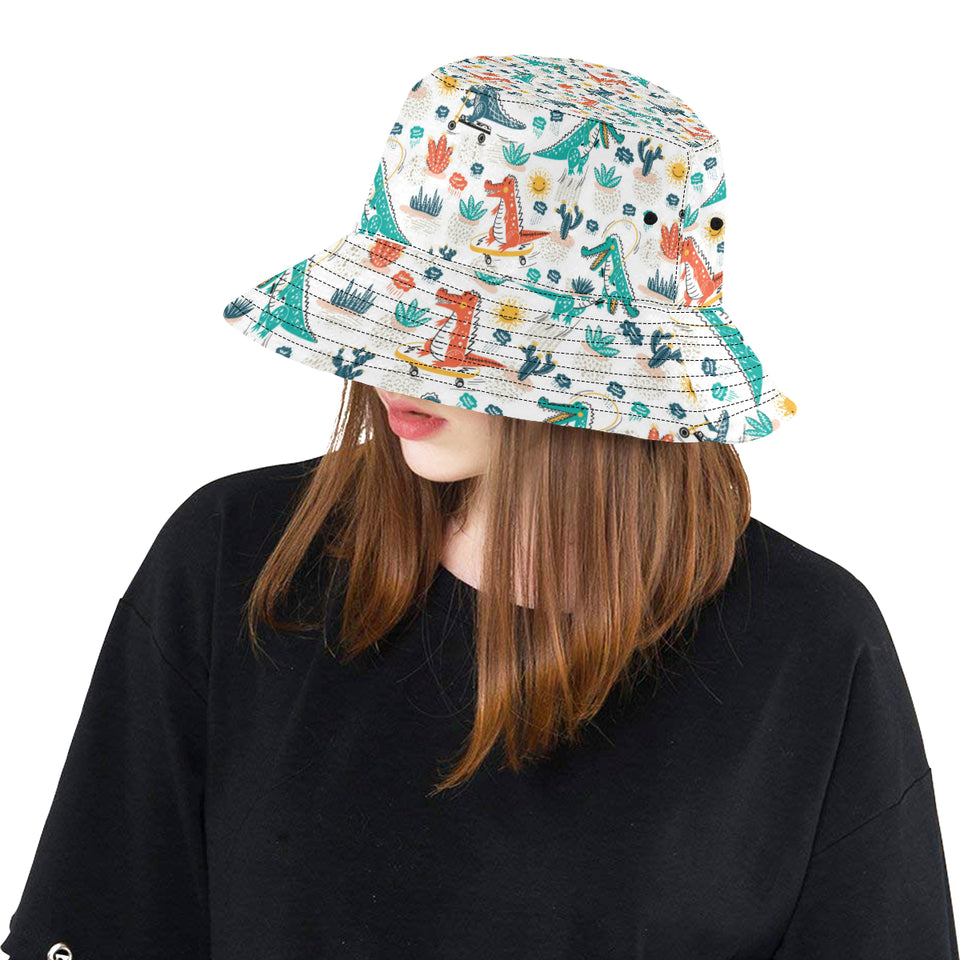 Cute Crocodile Pattern Unisex Bucket Hat