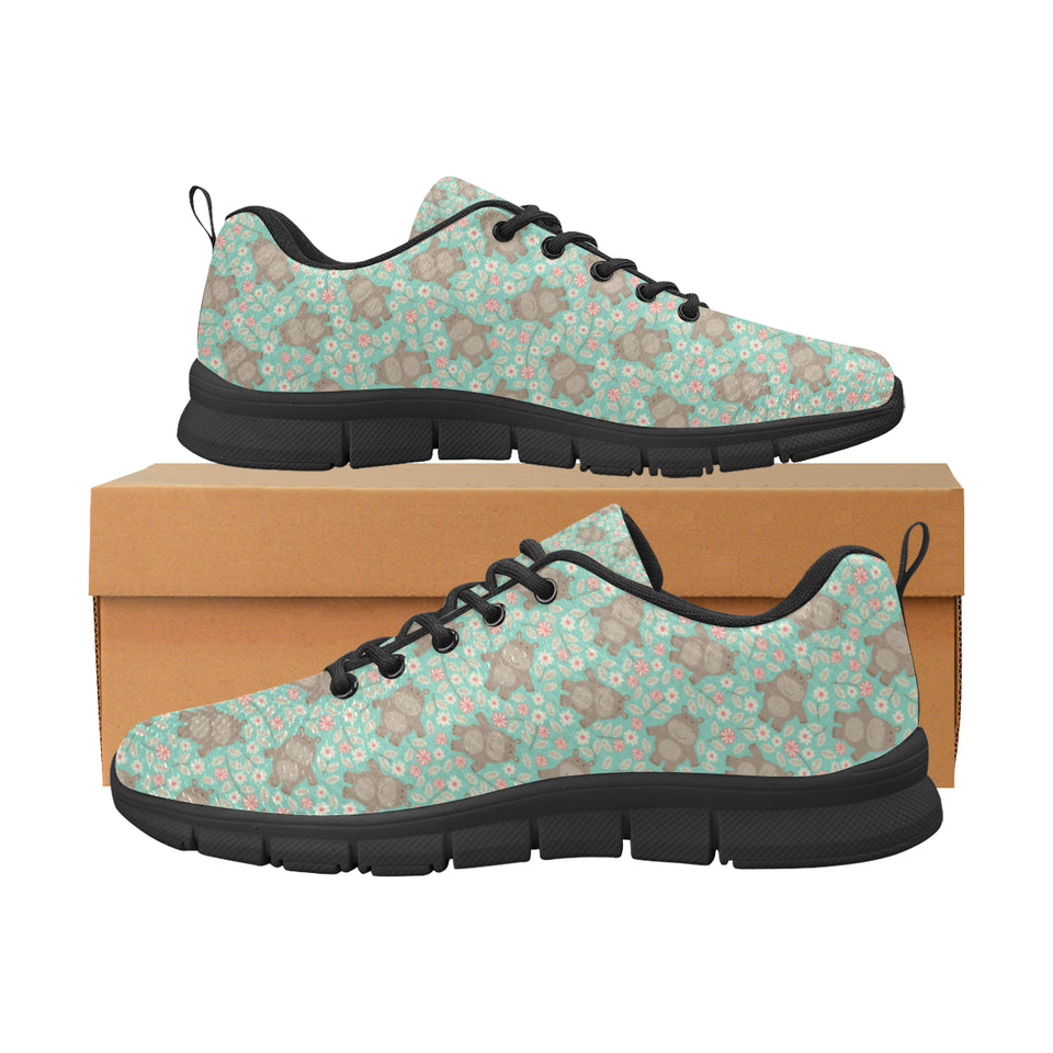 Hippopotamus Pattern Print Design 02 Women's Sneaker Shoes