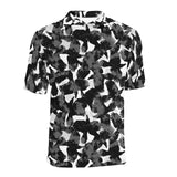 Crow illustration pattern Men's All Over Print Polo Shirt