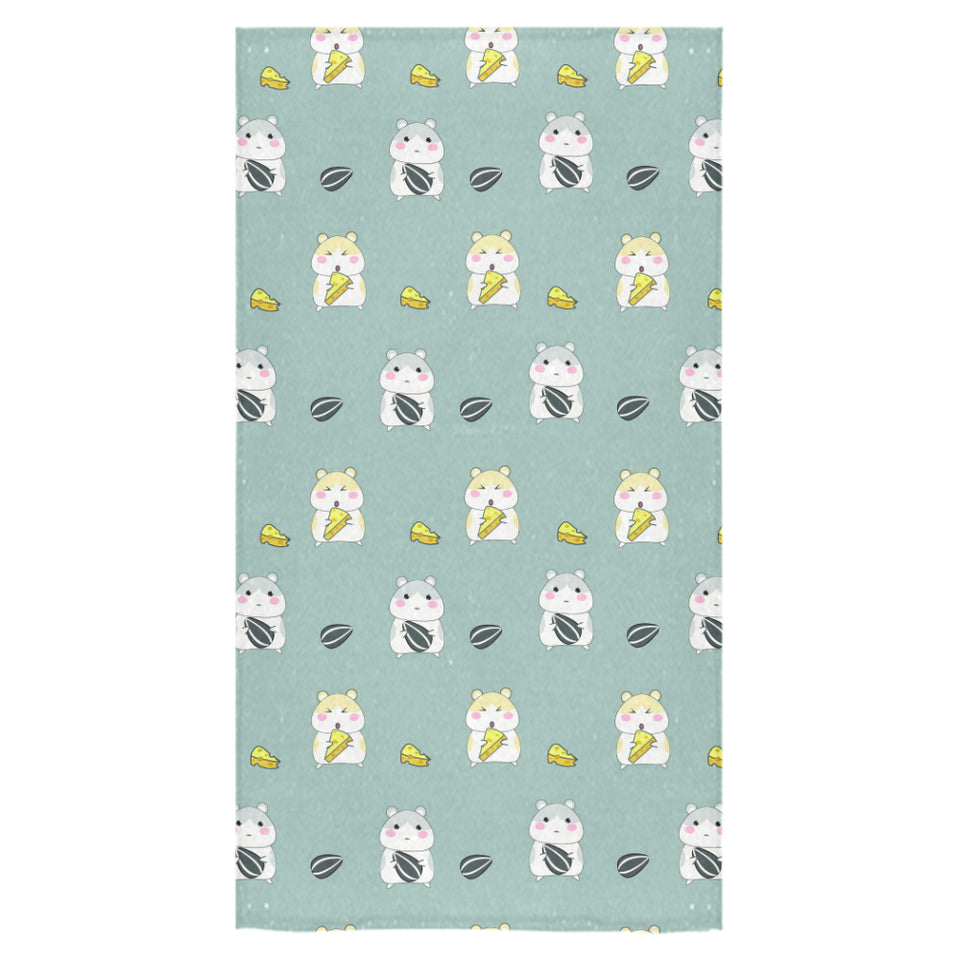 Cute hamster cheese pattern Bath Towel