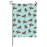 Horses running horses rider pattern House Flag Garden Flag