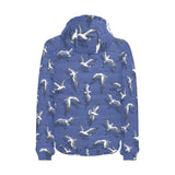 Seagull Pattern Print Design 03 Men's Padded Hooded Jacket