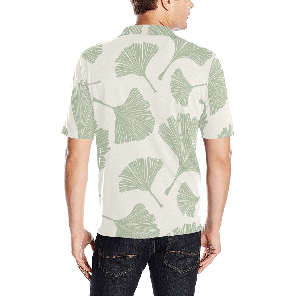 Ginkgo leaves pattern Men's All Over Print Polo Shirt