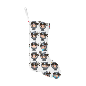 Cute ninja design pattern Christmas Stocking