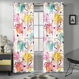 Clock butterfly pattern Gauze Curtain