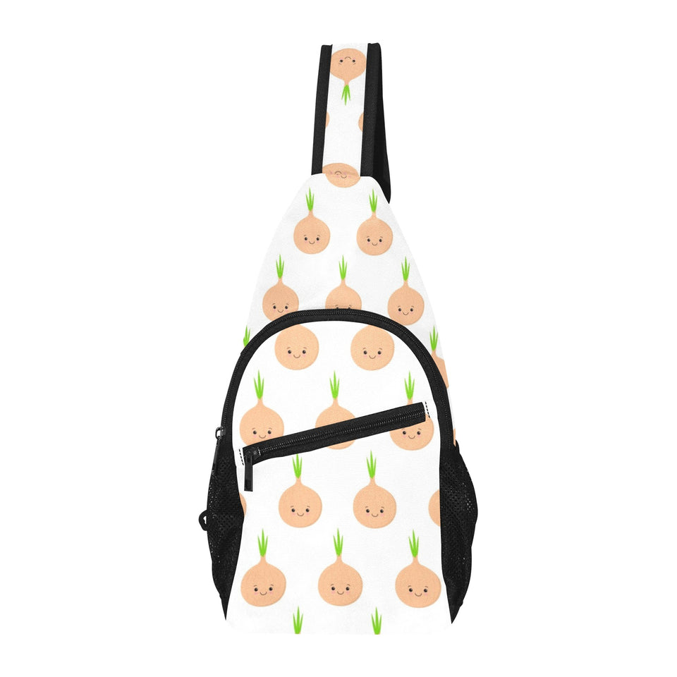 cute onions smiling faces All Over Print Chest Bag