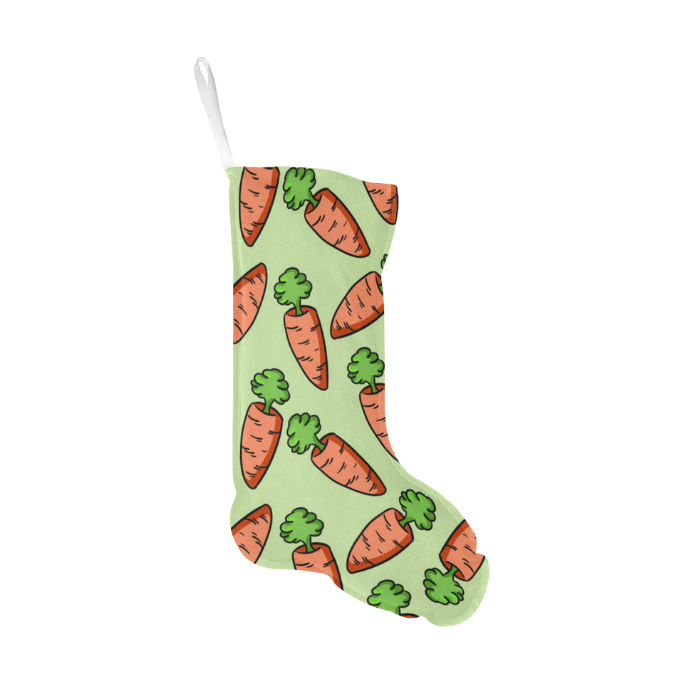 Carrot Pattern Print Design 05 Christmas Stocking