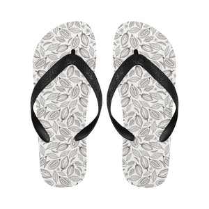 cacao beans leaves pattern Unisex Flip Flops