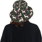 Unicorns forest background Unisex Bucket Hat