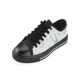 Cute goat design pattern Men's Low Top Canvas Shoes Black