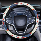 Corgi Christmas Pattern Car Steering Wheel Cover