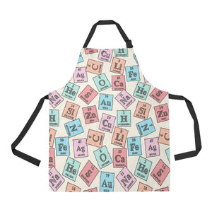 Chemistry Periodic Table Pattern Print Design 02 All Over Print Adjustable Apron