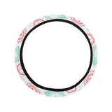 Clock time pattern blackground Car Steering Wheel Cover