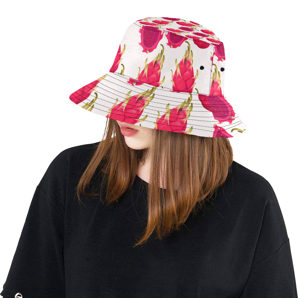 dragon fruits design pattern Unisex Bucket Hat