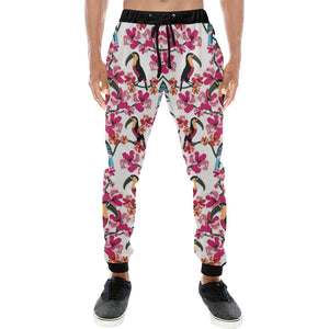 Toucan flower design pattern Unisex Casual Sweatpants