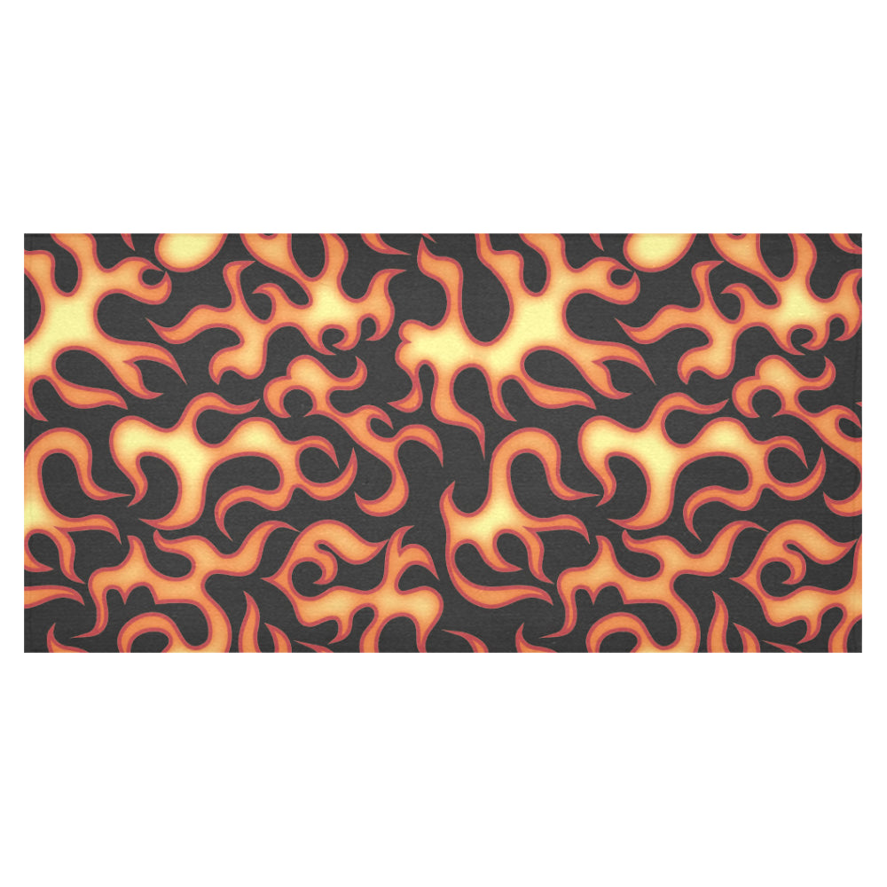 Fire flame dark pattern Tablecloth