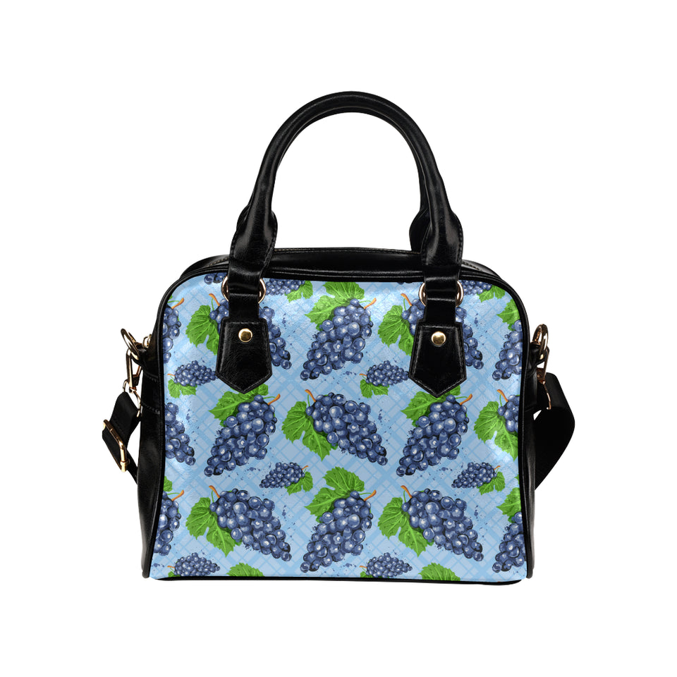 Watercolor grape pattern Shoulder Handbag
