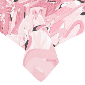 Pink flamingos pattern background Tablecloth