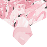 Pink flamingos pattern background Tablecloth