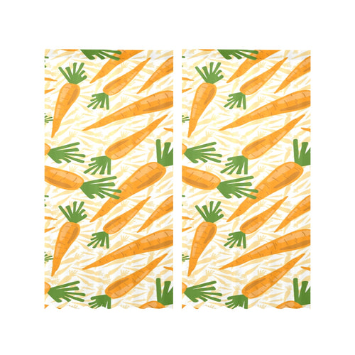 Carrot Pattern Print Design 01 Gauze Curtain