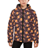 Hamburger Pattern Print Design 05 Kids' Boys' Girls' Padded Hooded Jacket