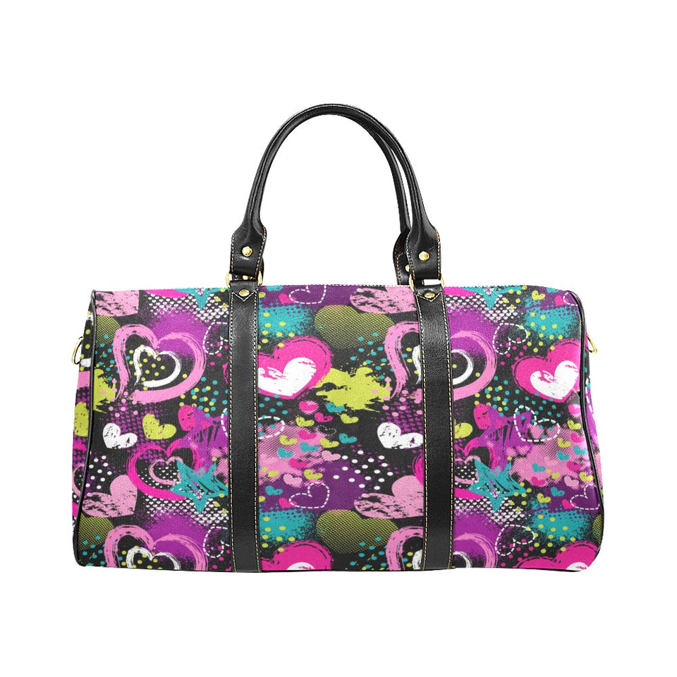 heart dot wave star creative design pattern Travel Bag