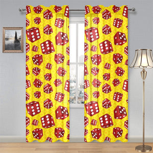 Dice Pattern Print Design 04 Gauze Curtain
