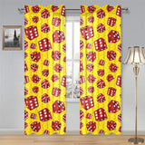 Dice Pattern Print Design 04 Gauze Curtain