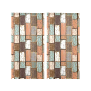 Wood Printed Pattern Print Design 02 Gauze Curtain