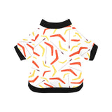 Waterclor boomerang Australian aboriginal ornament All Over Print Pet Dog Round Neck Fuzzy Shirt