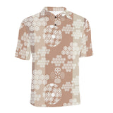Beautiful hexagon japanese pattern Men's All Over Print Polo Shirt
