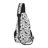 Crow dark floral pattern All Over Print Chest Bag