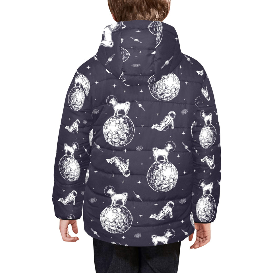 Chihuahua space helmet. astronaut pattern Kids' Boys' Girls' Padded Hooded Jacket